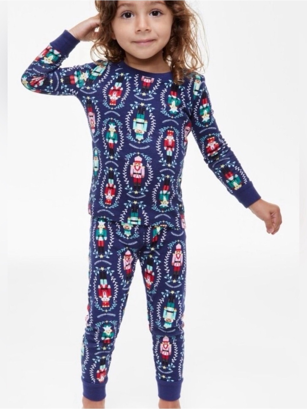 Holiday Lane Toddler 2T Nutcracker Cotton Matching Family Pajamas Set Navy